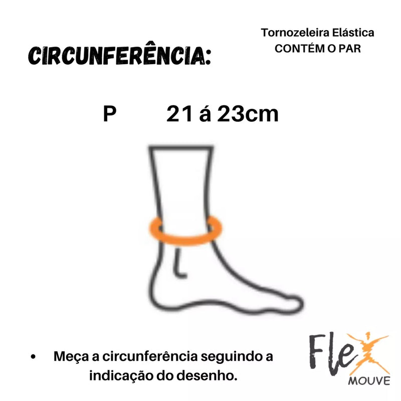 Par Tornozeleira Elástica Compressão