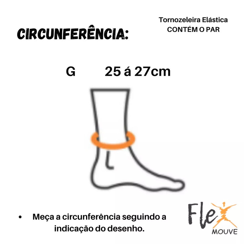 Par Tornozeleira Elástica Compressão