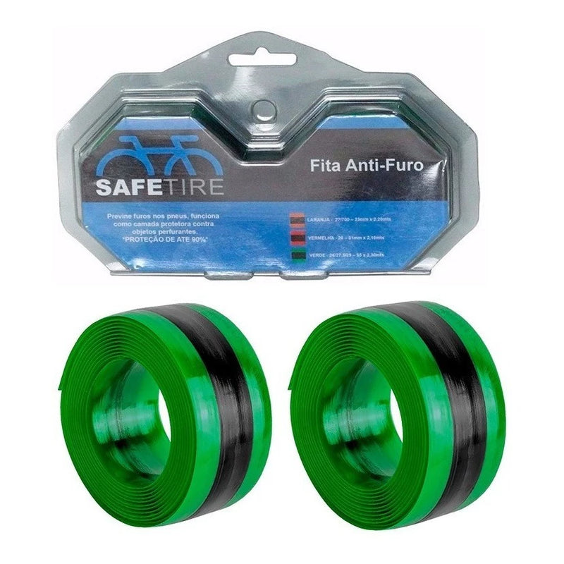 Par de Fita Anti Furo Pneu - Safetire Bike Aro 26 27.5 29 35mm