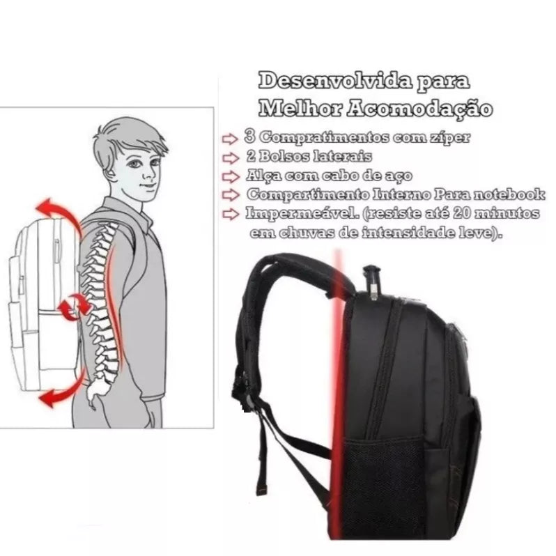 Mochila resistente com compartimento para Notebook