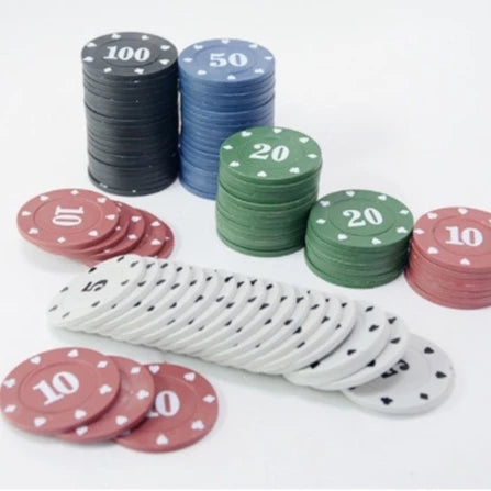 Kit Jogo de Poker 200 Fichas com 2 Baralhos + Feltro